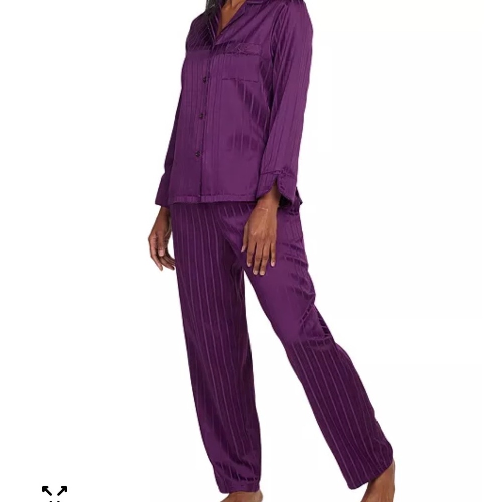 Miss Elaine Women's 2-Pc.‎ Striped Notched-Collar Pajamas Set Size XL